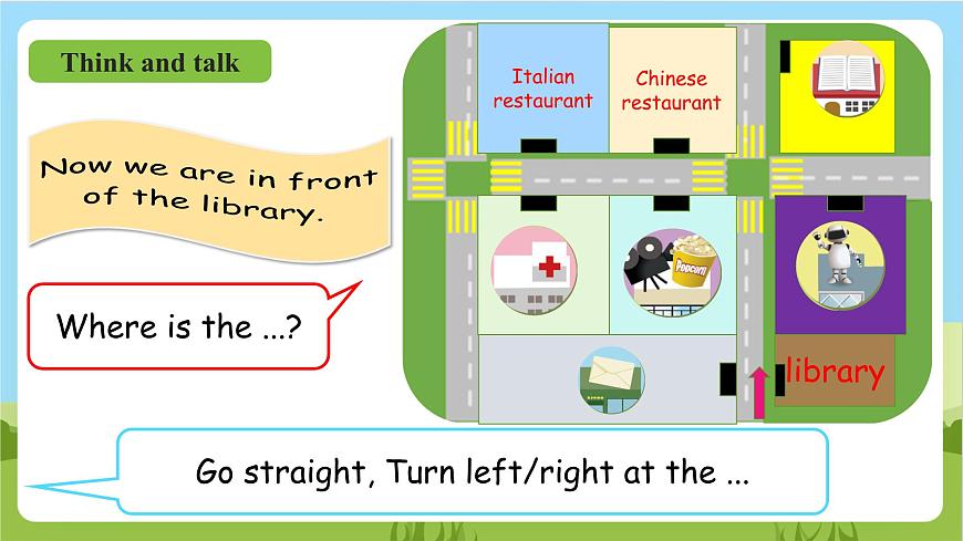 人教版英語(yǔ)六上Unit 1 《How can I get there PB Let's talk》  課件第4頁(yè)