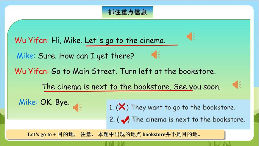 人教版英語(yǔ)六上Unit 1 《How can I get there PB Let's talk》  課件第6頁(yè)