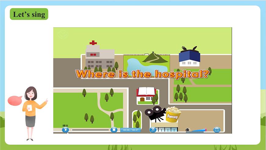 人教版英語六上Unit 1 《How can I get there PB Read and write》 課件第2頁