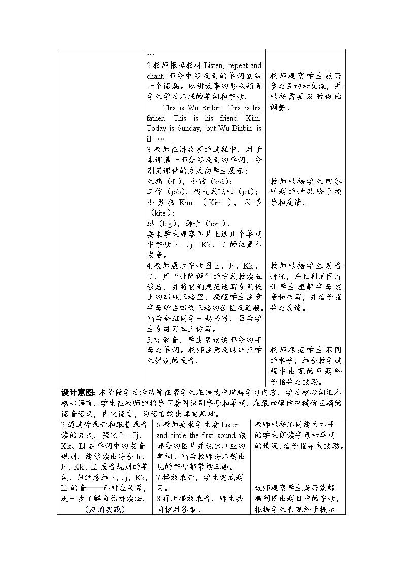 Unit 3 Amazing animals 第三课时 Part A Letters and sounds(教案)-2024-2025学年人教PEP版(2024)英语三年级上册02