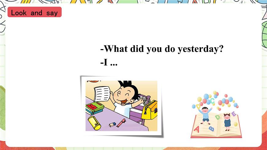 外研版（一起）英語四上Module 2 Unit 2 《Amy painted a picture》 課件第6頁
