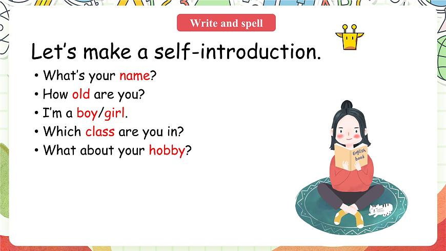 人教版新起點英語三上 Unit 1 《Myself》  Lesson 3 課件第7頁