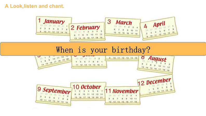 人教版新起点英语三上 Unit 6 《Birthdays》 Lesson 1 课件+素材06