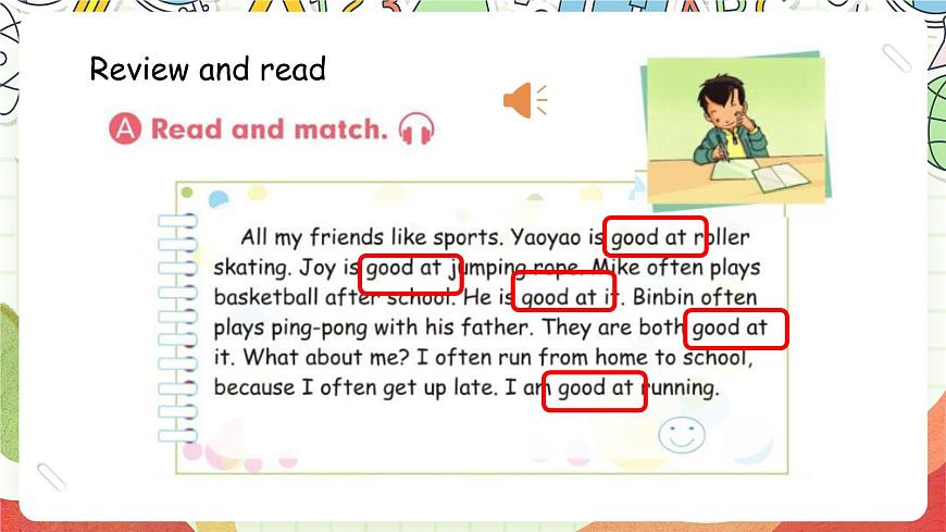 人教版新起點(diǎn)英語(yǔ)四上 Unit1 《Sports and games》 Let's spell Fun time&sing 課件第4頁(yè)