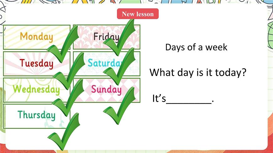 人教版新起點(diǎn)英語四上 Unit 2 《On the weekend》 lesson 3 課件第7頁