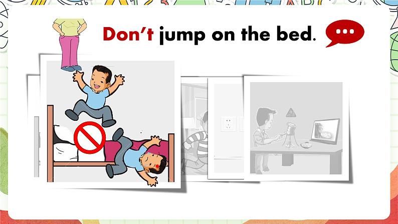 人教版新起点英语四上 Unit 5 《Safety》 Lesson 1 课件第6页