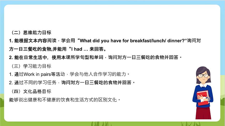 牛津深圳版英語六上Unit 3 《Healthy or unhealthy？ Look and learn Do a survey》課件第3頁(yè)