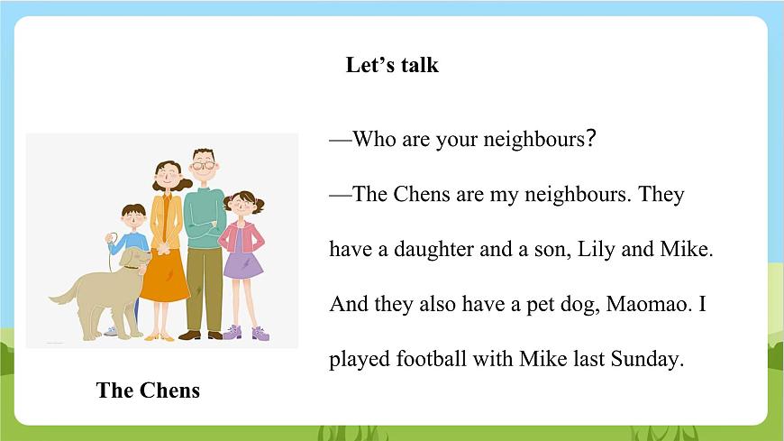 牛津深圳版英語(yǔ)六上 Unit 4 《Our neighbours Look and learn Think and write》課件第5頁(yè)