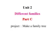 Unit 2 Different families Part C  project：Make a family tree 课件