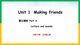 人教版（2024）三年级英语上册课件 3. Unit 1 Part A  Letters and sounds