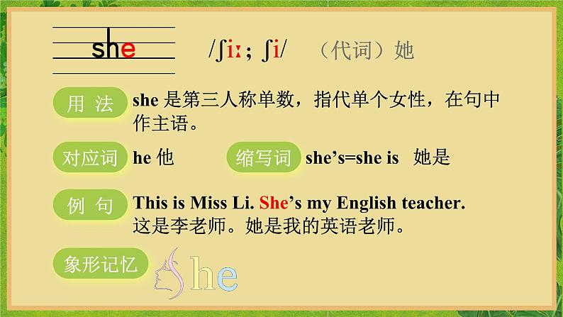 Unit 4 This is my friend 单词讲解(课件)-2024-2025学年译林版(2024)(三起)英语三年级上册04