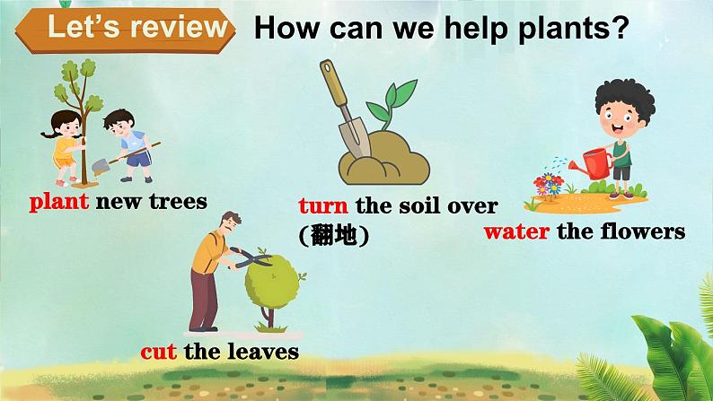Unit 4 Plants around us Part B Start to read &Listen and chant(课件)-2024-2025学年人教版(2024)英语三年级上册05