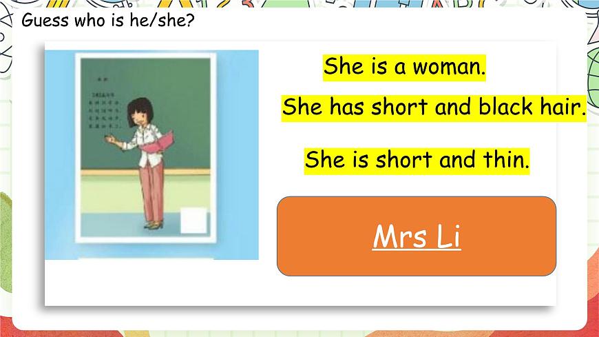 人教版新起點英語五上 Unit 2 《Teachers》 Get ready  Lesson 1 課件第7頁