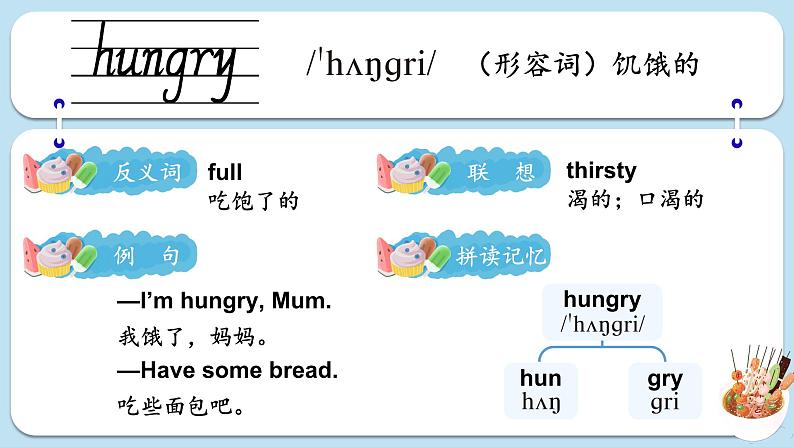 Unit 6 Food单词讲解(课件)-2024-2025学年人教精通版(2024)英语三年级上册06
