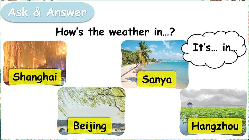 新牛津上海版(三起)英语三年上册--Unit 7 What do we know about weather 第3课时(Communicate)(课件+素材)04