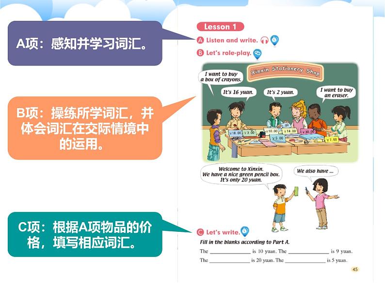 人教版(新起点)小学英语五年级上册 Unit 4 Shopping Day 第一课时 课件+素材03