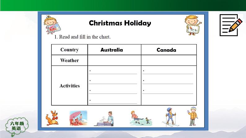 人教版(新起点)小学英语六年级上册 Unit 6 Winter Vacation 第五课时课件08