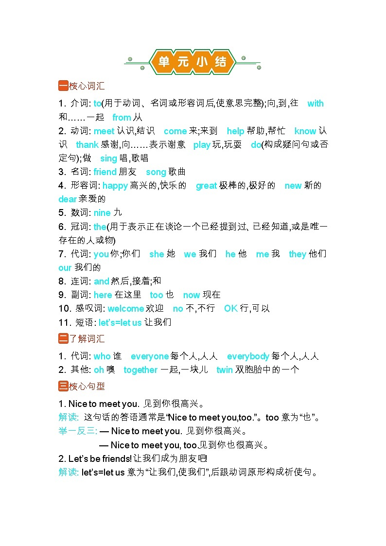 Unit1 单元小结第1页