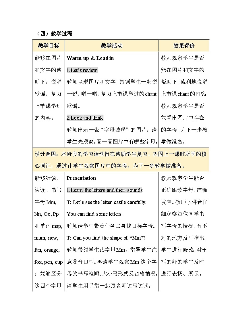 人教PEP版(2024)三年级上册英语Unit 4 Plants around us 第二课时:A. Letters and sounds教学设计03