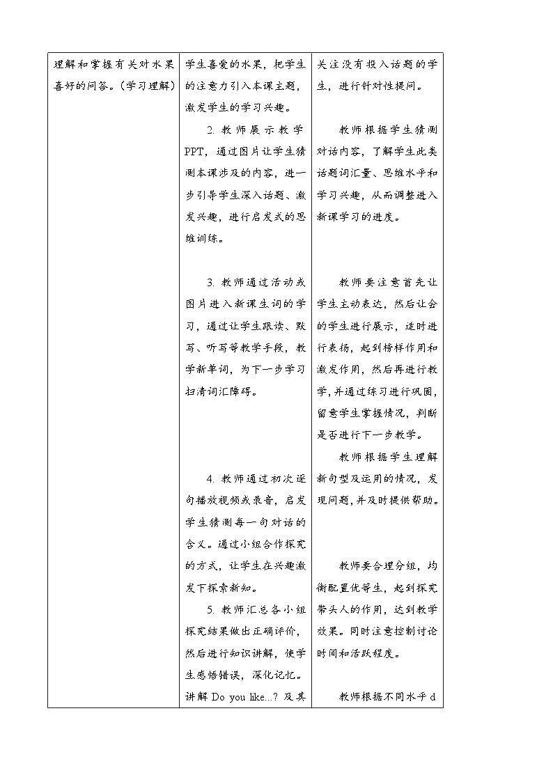 人教PEP版(2024)三年级上册英语Unit 4 Plants around us Part A教学设计03