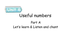 Unit 6 Useful numbers PartA(2) Let's learn  课件