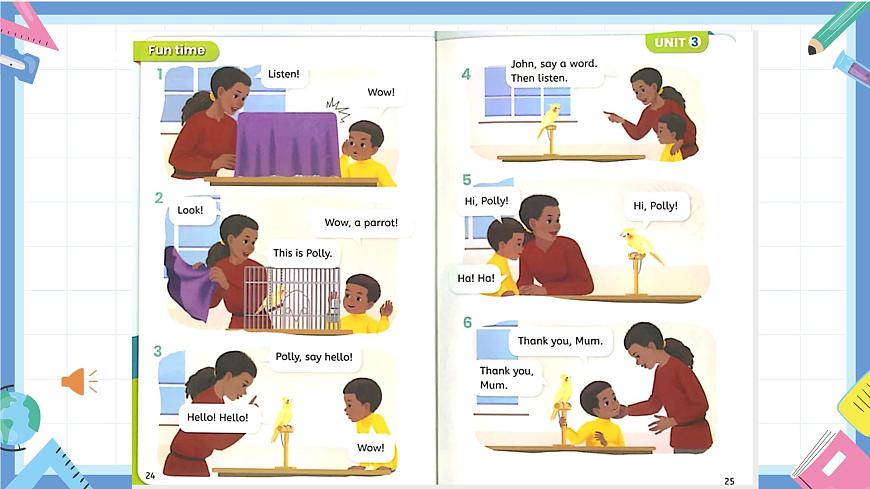 一年級(jí)英語(yǔ)上學(xué)期（人教PEP版2024） Unit 3 Look,listen and learn Lesson 6 課件第5頁(yè)