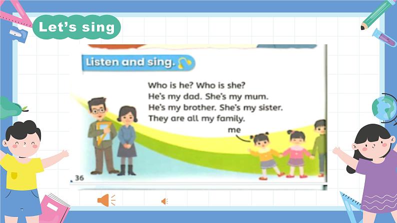 一年级英语上学期(人教PEP版2024) Unit 5 People around me Lesson 4 课件第5页