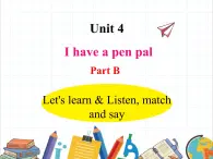 課件 U4-B Let's learn & Listen, match and say