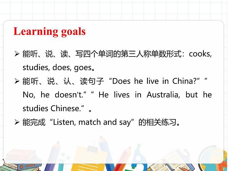 U4-B Let's learn & Listen, match and say第2页