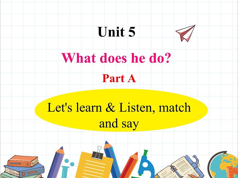 U5-A Let's learn & Listen, match and say第1页