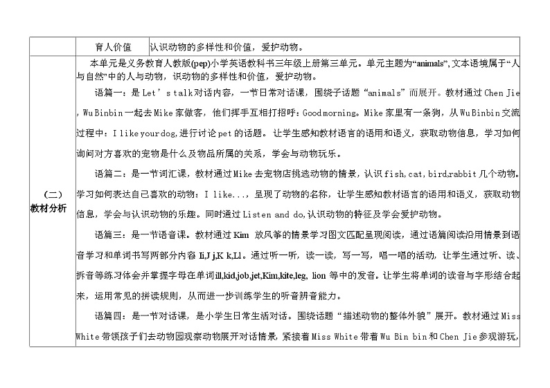 人教pep版英语三年级上册Unit3 Amazing animals Part C  Reading time&start to read课件+单元整体设计+素材02