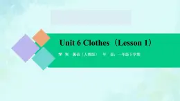 Unit 6 Clothes（Lesson 1) 课件-2024-2025学年度一年级 · 英语下册 · 人教版（一年级起点）（主编：吴欣）