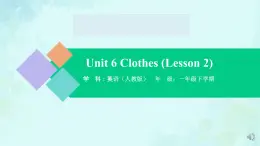 Unit 6 Clothes（Lesson 2） 课件-2024-2025学年度一年级 · 英语下册 · 人教版（一年级起点）（主编：吴欣）