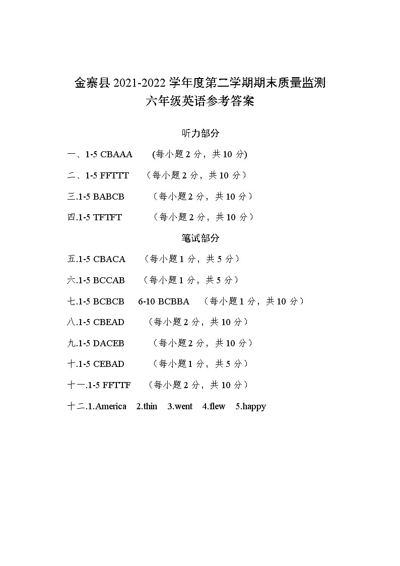 安徽省六安市金寨县2021-2022学年六年级下学期期末英语试题(02)01