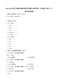 甘肃省武威市凉州区和寨九年制学校、永昌镇2023-2024学年三年级上学期期中英语试卷