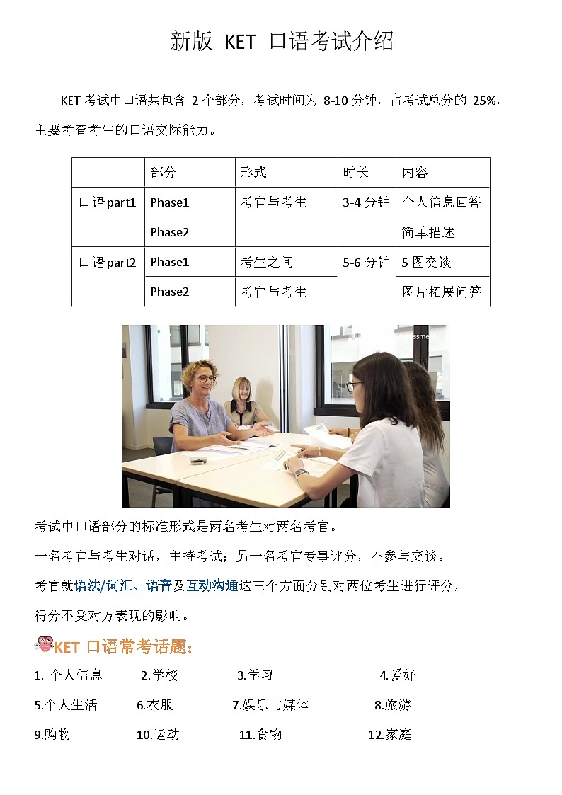 英语KET口语对话及回答技巧学案第2页