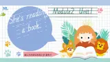 外研版三起点英语四年级上Module 2 Unit 1 She's reading a book课堂实录+教案+课件+练习题