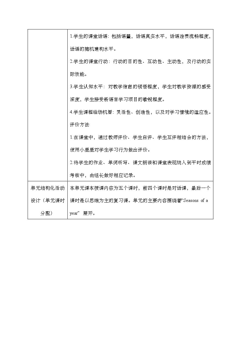 第三单元《 Unit 3 Seasons of a year》 Lesson 1大单元教案-2022-2023学年五年级英语下册(重大版)第3页