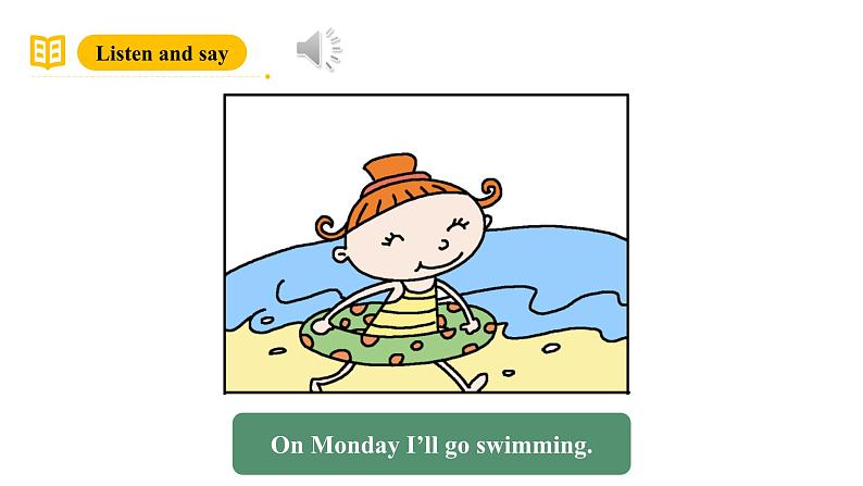 外研版(三起)英语四下 Module 3 Unit 2《On Monday I'll go swimming》课件43张第6页