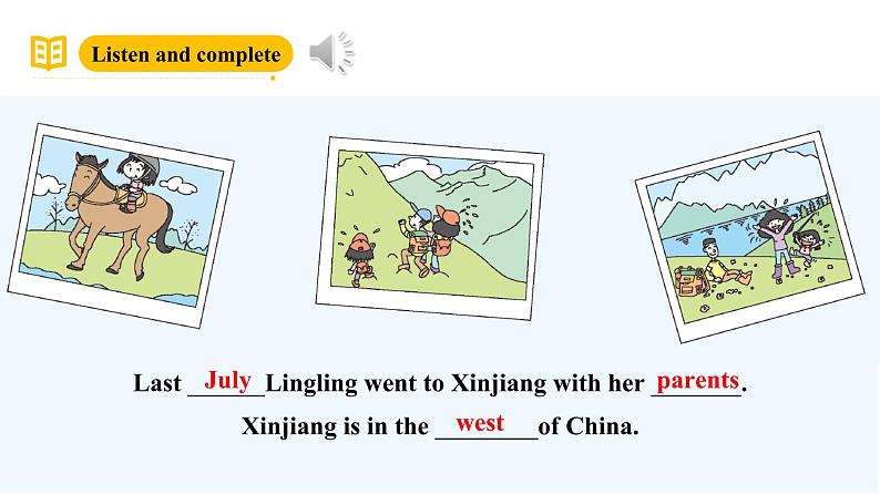 外研版(三起)英语五下 Module 6 Unit 2《She visited the Tianchi Lake 》课件35张第5页