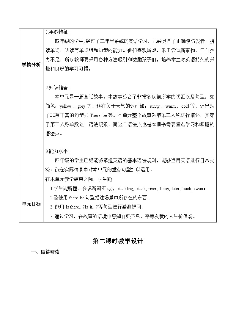 沪教牛津版(六三制一起)四下 Module 4 Unit 12《The ugly duckling》Period 2 课件+单元教案+素材03