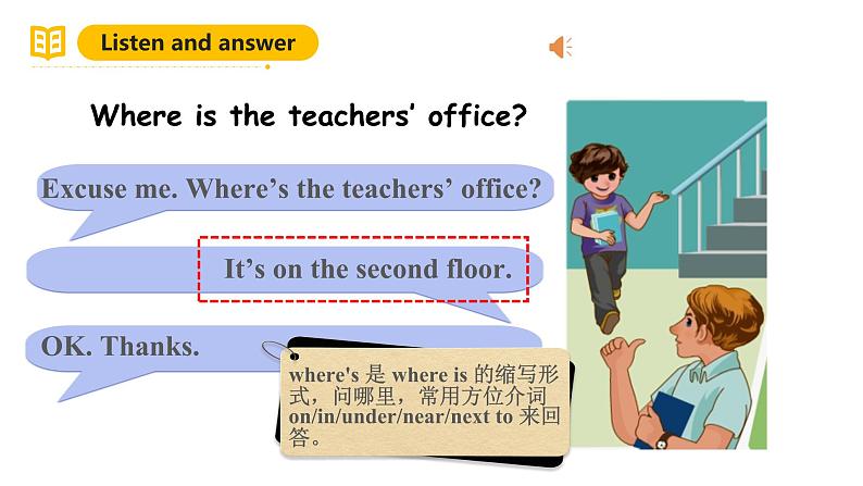 人教PEP英语四下 Unit1 My school A let's talk 课件第8页