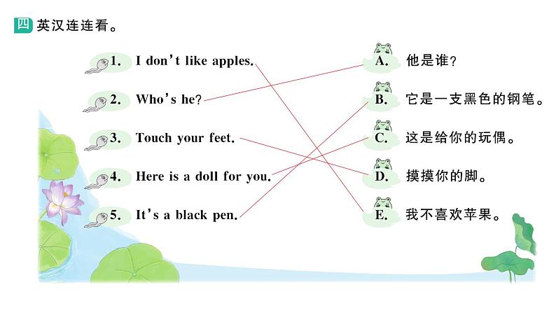 小学英语新湘少版三年级上册期末复习(二)句子与对话作业课件2024秋第7页