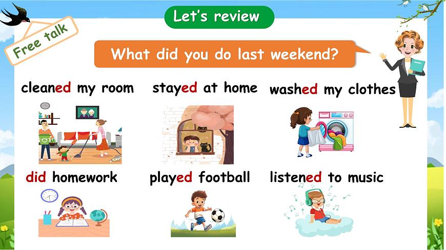 【核心素養(yǎng)-精品公開課】PEP版小學英語六年級下冊 《Unit 2 Last weekend PA Let's talk》課件第6頁