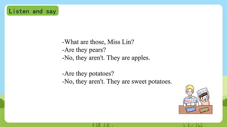 辽师大版(三起)英语四下Unit8《They are sweet potatoes》课件第2页