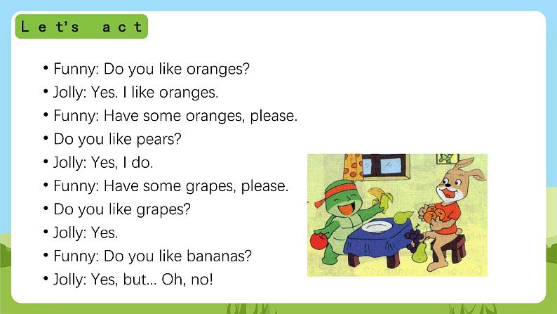 辽师大版(三起)英语三下Unit10《Do you like grapes》课件第5页