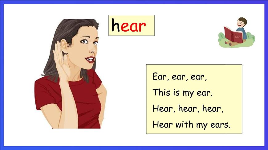 滬教牛津版（五四制）英語(yǔ)一下Module 1 Using my five senses Unit 2《Listen and hear Period 1》課件第4頁(yè)