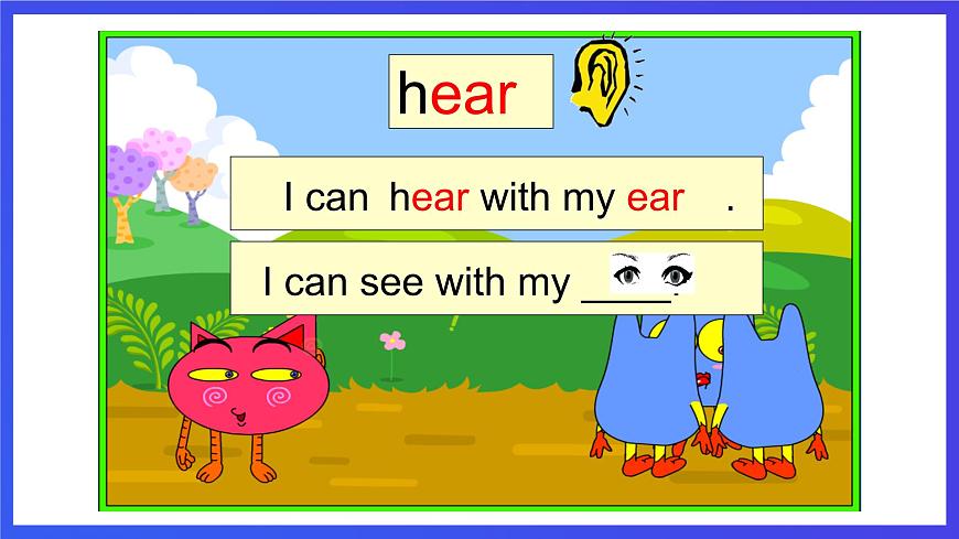 滬教牛津版（五四制）英語(yǔ)一下Module 1 Using my five senses Unit 2《Listen and hear Period 1》課件第5頁(yè)