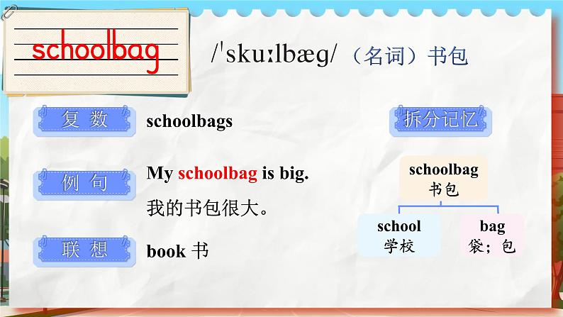 Unit 1 School things 单词讲解(课件)-2024-2025学年译林版(三起)(2024)英语三年级下册第8页