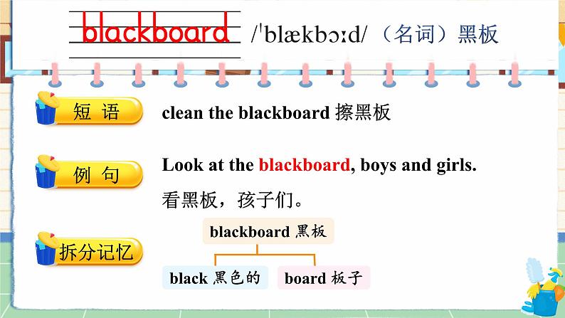 Unit 2 Clean our classroom 单词讲解(课件)-2024-2025学年译林版(三起)(2024)英语三年级下册第7页